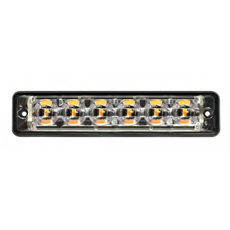 LED-Blitz 6 LEDs | R65 | ultraflach | bernsteinfarben | 10–30 V | S11F6002