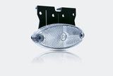 Oval white LED marker light with bracket | 12-24V | 50cm cable | MV-5850W