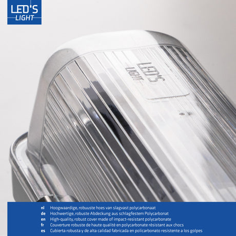 LED-Leuchte TL, 3060 Lumen, 16,5 W, Kaltweiß (4000 K), 150 cm, Schutzart IP65, IK08, D-Kennzeichnung, 4er-Pack
