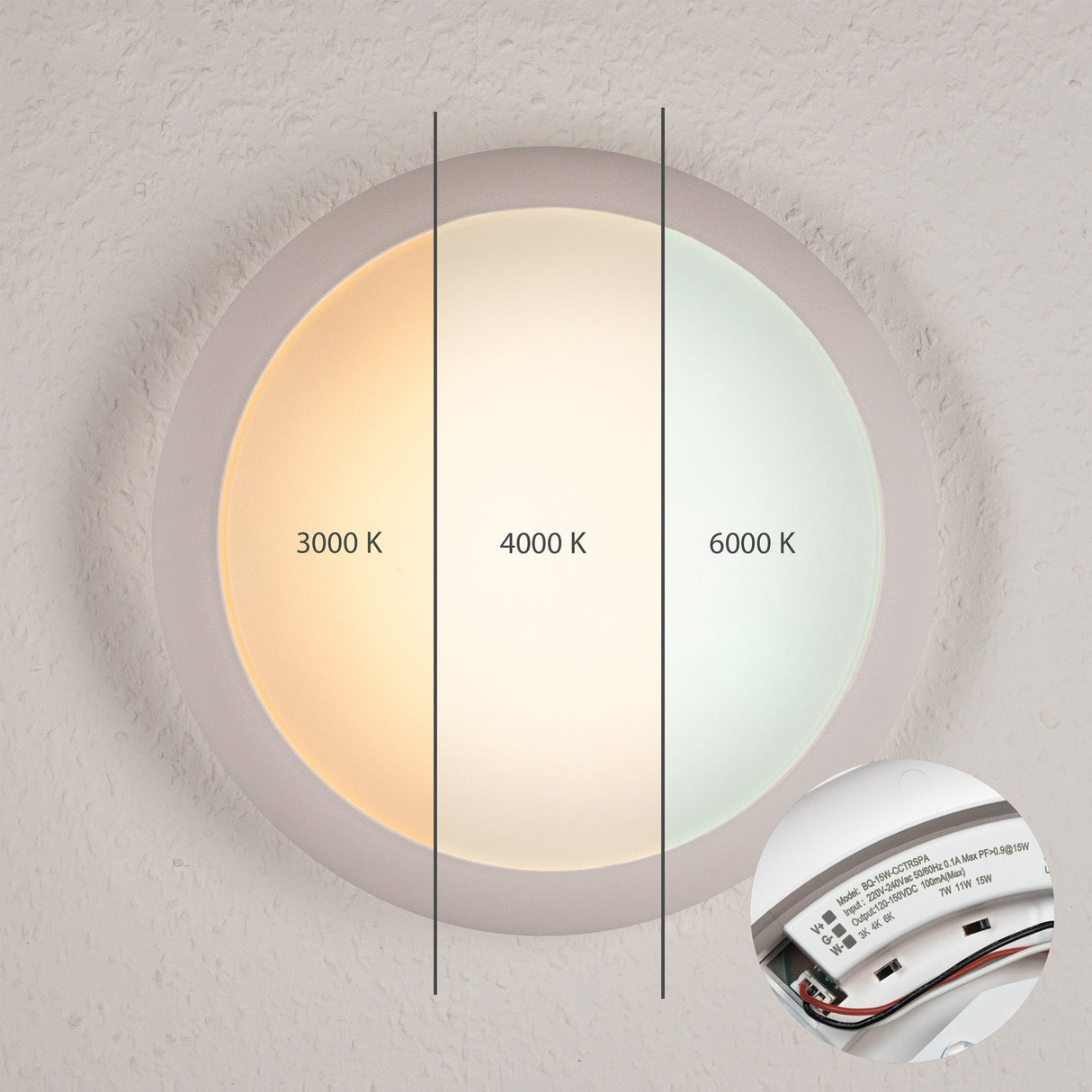 EasyFix LED Ceiling Lamp 30 cm - Dimmable light color and brightness - Waterproof - IP66