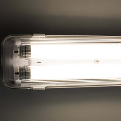 LED-TL-Leuchte 4260 Lumen – 120 cm – 23 W – Kaltweiß 4000 K – Wasserdicht (IP65) – Stoßfest (IK08) – Doppelleuchte – Inkl. Leuchtstoffröhren