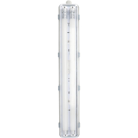 LED-Doppelleuchte, feuchtigkeitsbeständig, 60 cm – 2220 Lumen – 12 W – Kaltweiß (4000 K) – Schutzart IP65 – IK08 – Inkl. 2 LED-Röhren