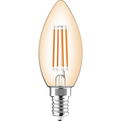 LED Filament Candle Bulb 470 lumens - 4.5W - 2700K - E14 - Clear Glass
