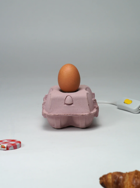 EggboxLAMP Rosé met ei, compact ontwerp en moderne uitstraling voor sfeervolle verlichting