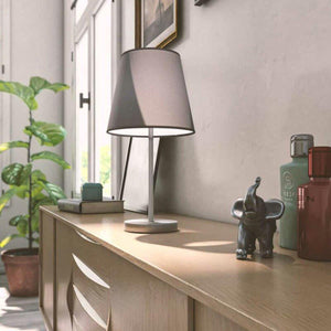 LED-Tischleuchte E14 - Grau - 32 cm - Fußschalter
