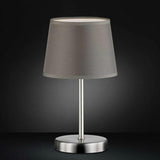 Eleganto LED-Tischleuchte mit Fußschalter – E14-Fassung – Grau – 32 cm
