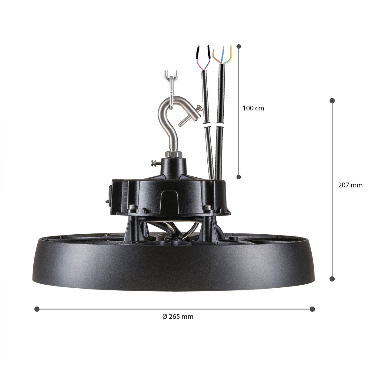LED-Hallenleuchte 200 W – 38700 Lumen – 4000 K – IP65 – DALI 2.0 – Energieeffizienzklasse A