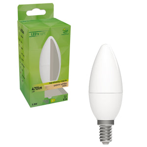 LED Candle Bulb - E14 - Warm White 3000K - 470 lumens - 2.9W - Opal - 230V