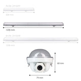 2 PACK - LED's Light Pro TL armatuur 120 cm - Energielabel B - Dimbaar licht - 5400 lm