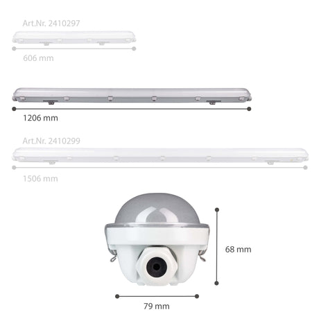 LED TL Armatuur 5400 Lumen - 30W - Koelwit 4000K - 120cm - IP65 - IK08 - Dimbaar - 2 Stuks