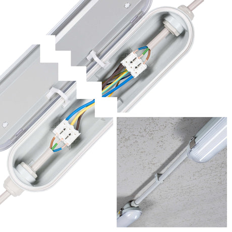 LED TL Armatuur 7200 Lumen - 40W - Koelwit - IP65 Waterdicht - 150cm - 4 stuks