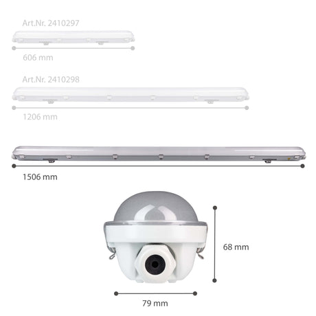 LED TL Armatuur 7200 Lumen - 40W - Koelwit - IP65 Waterdicht - 150cm