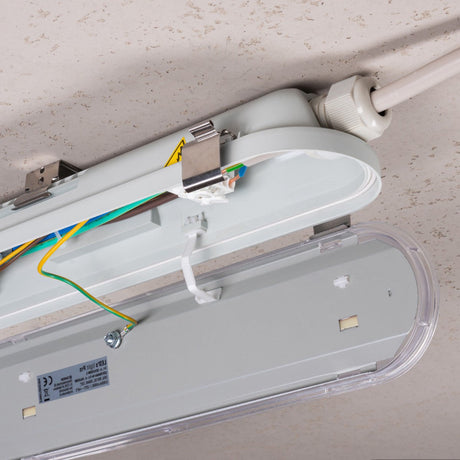 LED Feuchtraumleuchte - 2650 lm - 15W - Kaltweiß 4000K - 120° - IP65 - IK08 - 60cm - 230V - 4 Stück