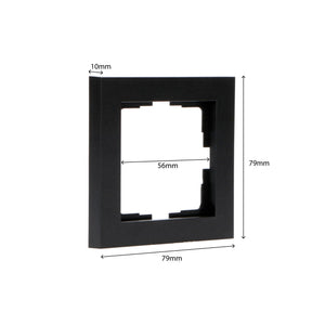 Einzelner schwarzer Rahmen für Wandsteckdose – 55 x 55 mm