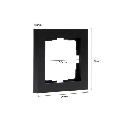 Cadre simple noir pour prise murale - 55 x 55 mm