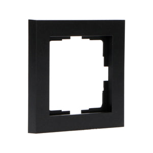 Einzelner schwarzer Rahmen für Wandsteckdose – 55 x 55 mm