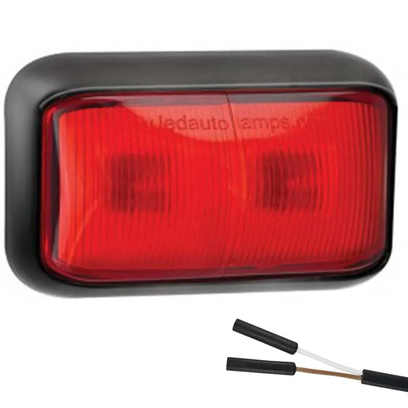 LED-Begrenzungsleuchte rot | 12-24V | 2-poliger Stecker | 58RME2P