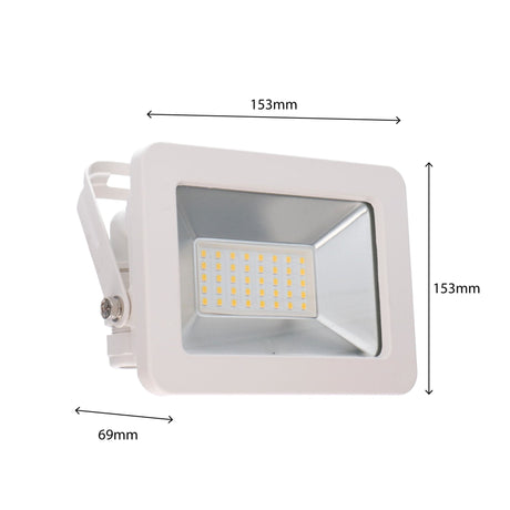 LED schijnwerper koelwit 4000K - 30W 3300 lumen - IP65 waterdicht - wit