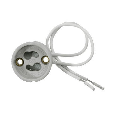 Fitting | LED lamp fitting | GU10 porcelain fitting | 10cm cord | white - LEDPLANET.NL