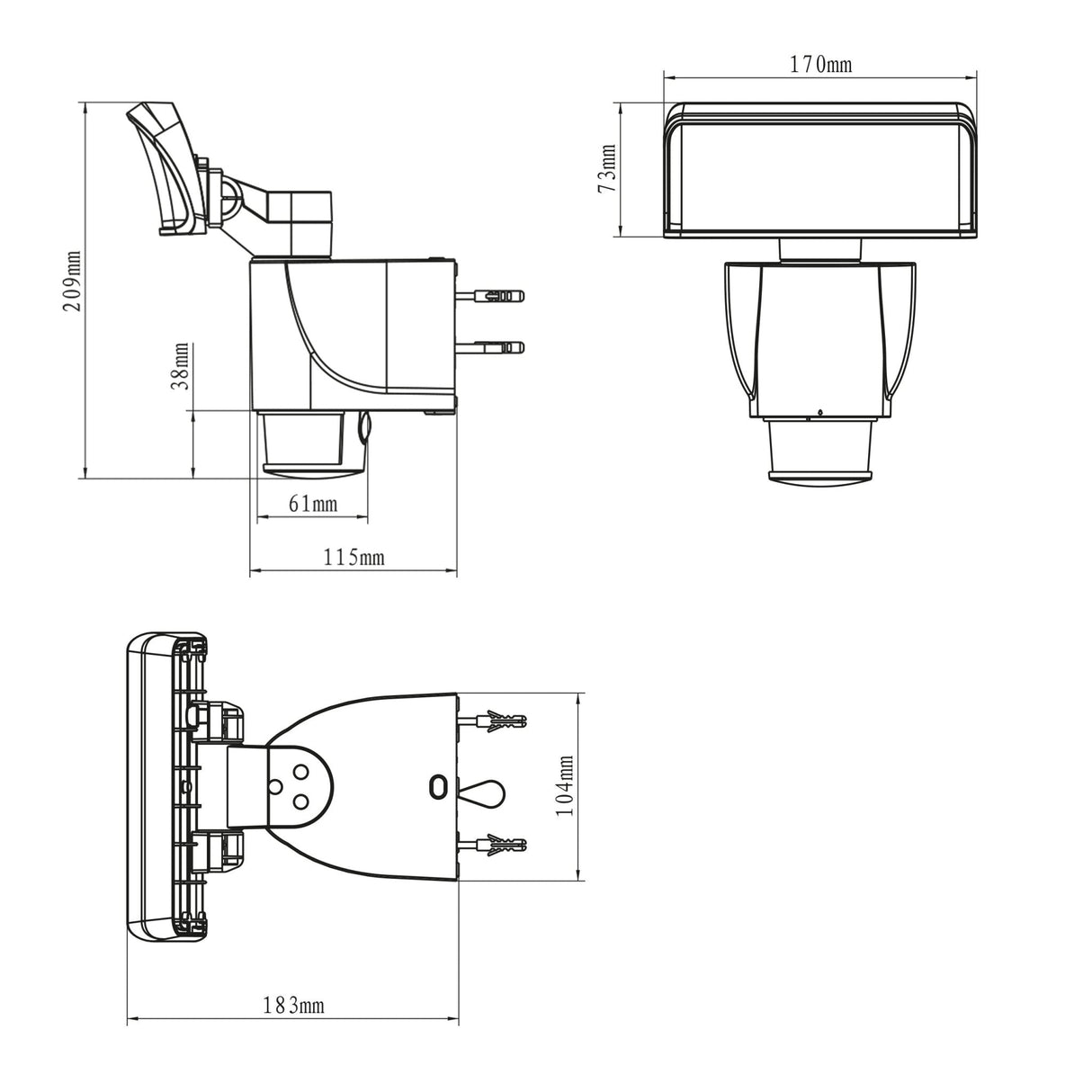 LED's Light LED Floodlight with Sensor - Automatic Motion Tracking - White