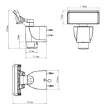 LED's Light LED Floodlight with Sensor - Automatic Motion Tracking - White