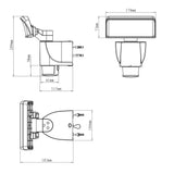LED's Light LED Floodlight with Sensor - Automatic Motion Tracking - Anthracite