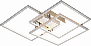 Frame LED Deckenleuchte 48 cm für Wohnzimmer - Warmweißes Licht - 3 Lichtpunkte - Quadratisch