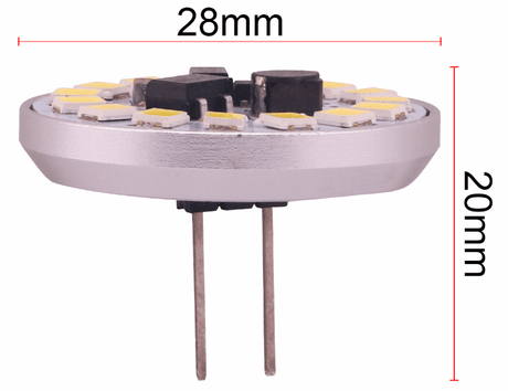 G4 spot warmwit | steeklampje 3000K | LED 2.5W=25W halogeenlamp | 10 - 30VDC - LEDPLANET.NL