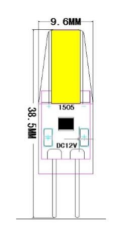 G4 steeklampje, LED 1,5W=15W halogeen, warmwit 2700K