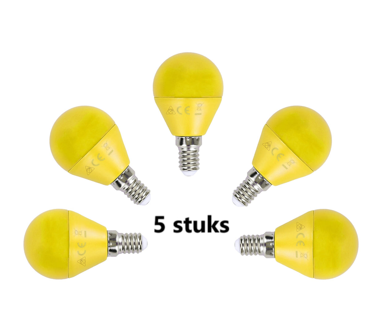 G45 kogellamp 5 stuks | E14 LED lamp 4W=30W gloeilamp | geel licht