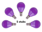 G45 ball bulb 5 pieces | E14 LED lamp 4W=30W incandescent lamp | purple light