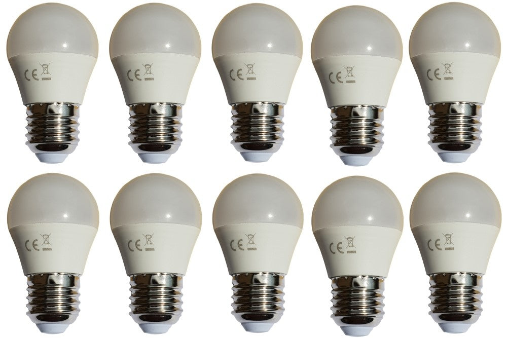 G45 ball bulb 10 pieces | E27 LED lamp 6W=50W | warm white 3000K