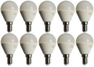 G45 kogellamp 10 stuks | E14 LED lamp 4W=30-35W | warmwit 3000K