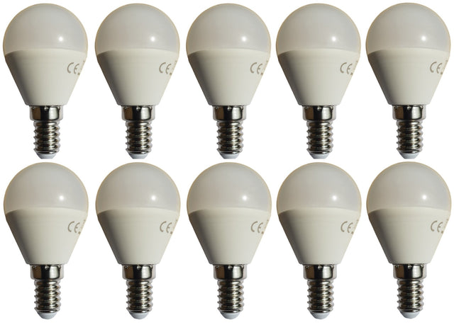 G45 kogellamp 10 stuks | E14 LED lamp 6W=50W | koelwit 4000K - LEDPLANET.NL