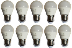 G45 kogellamp 10 stuks, E27 LED lamp 6W=50W, daglichtwit 6400K