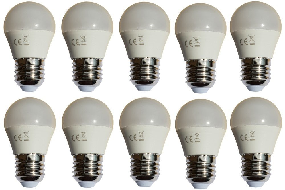 G45 kogellamp 10 stuks | E27 LED lamp 6W=50W | warmwit 3000K - LEDPLANET.NL