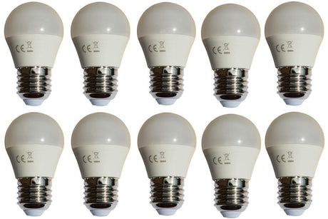 G45 kogellamp 10 stuks | E27 LED lamp 6W=50W | warmwit 3000K - LEDPLANET.NL