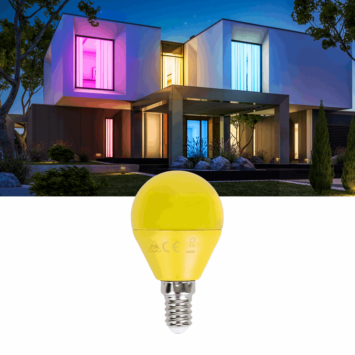 G45 kogellamp 5 stuks | E14 LED lamp 4W=30W gloeilamp | geel licht - LEDPLANET.NL