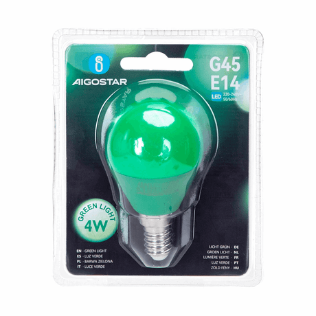 G45 globe bulb, 5-pack | E14 LED bulb 4W=30W incandescent bulb | green light - LEDPLANET.NL