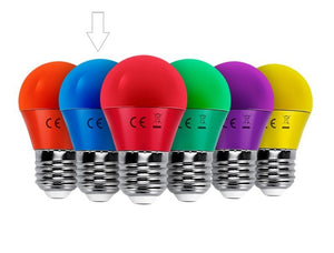 G45 kogellamp 5 stuks | E27 LED lamp 4W=30W gloeilamp | blauw licht