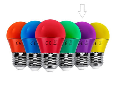 G45 ball bulb 5 pieces | E27 LED bulb 4W=30W incandescent bulb | purple light - LEDPLANET.NL