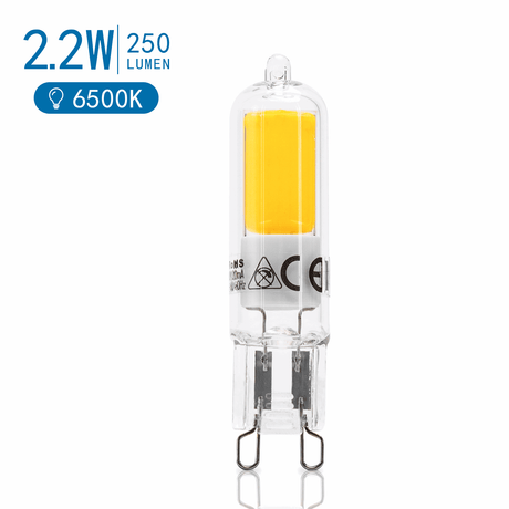 G9 steeklampje | LED 2.2W - 250 Lm = 25W halogeenlicht | daglichtwit COB 6500K | 230V - LEDPLANET.NL