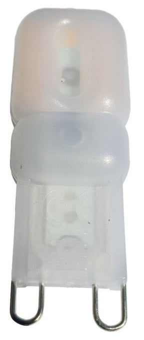 G9 steeklampje milky, LED 2,5W=25W halogeen, warmwit 3000K, 230 Volt