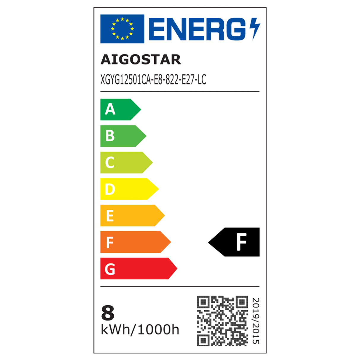 Globe gloeilamp G125 - E27 - amber glas | 8W=51W | flame filament 2200K - LEDPLANET.NL