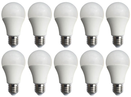 Gloeilamp E27 10 stuks | A60 LED lamp 9W=70 - 75W | warmwit 3000K - LEDPLANET.NL