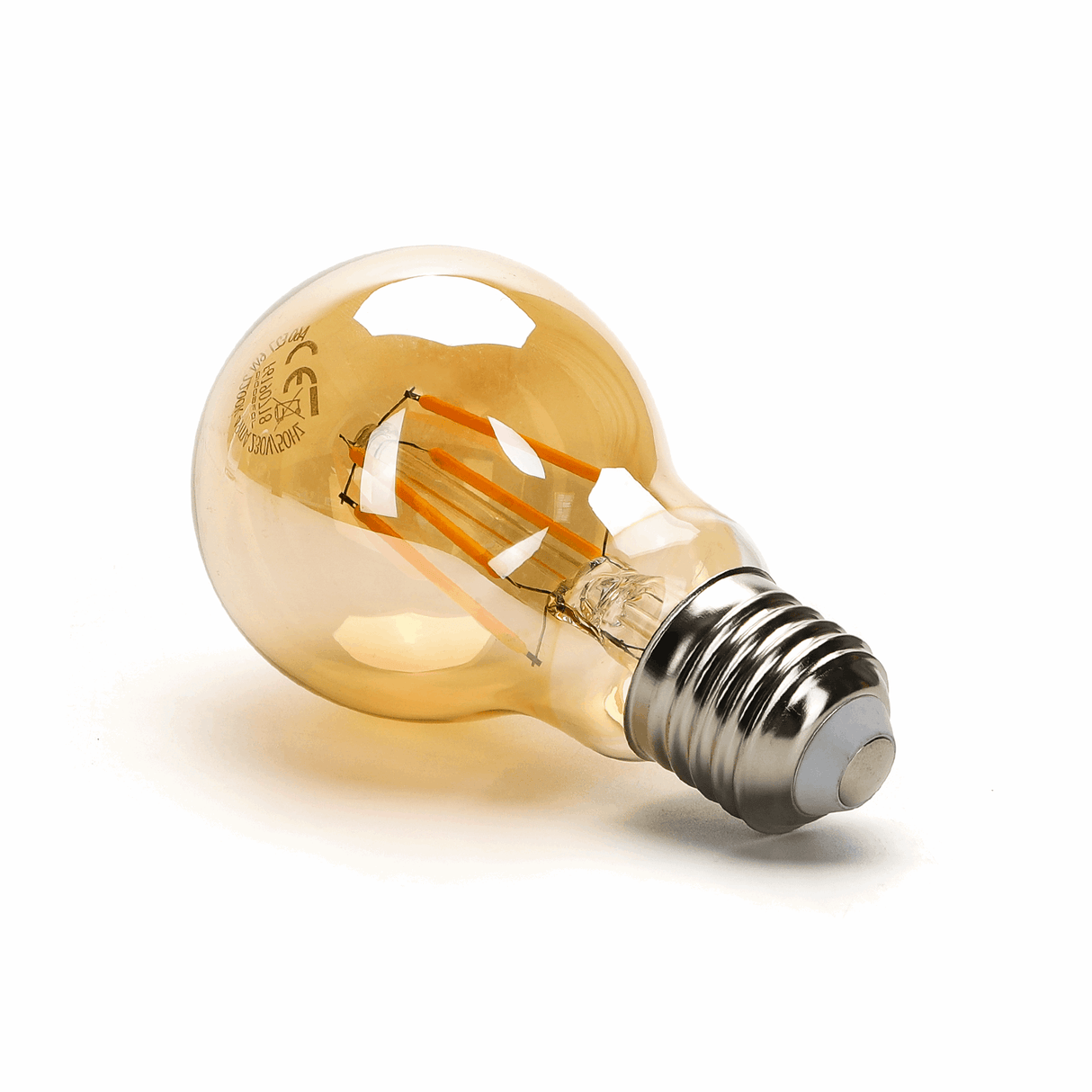 Gloeilamp E27 10 stuks | LED 8W=63W warmwit | 850 Lumen - 2200K - amber glas - LEDPLANET.NL