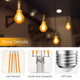Gloeilamp E27 10 stuks | LED 8W=63W warmwit | 850 Lumen - 2200K - amber glas - LEDPLANET.NL