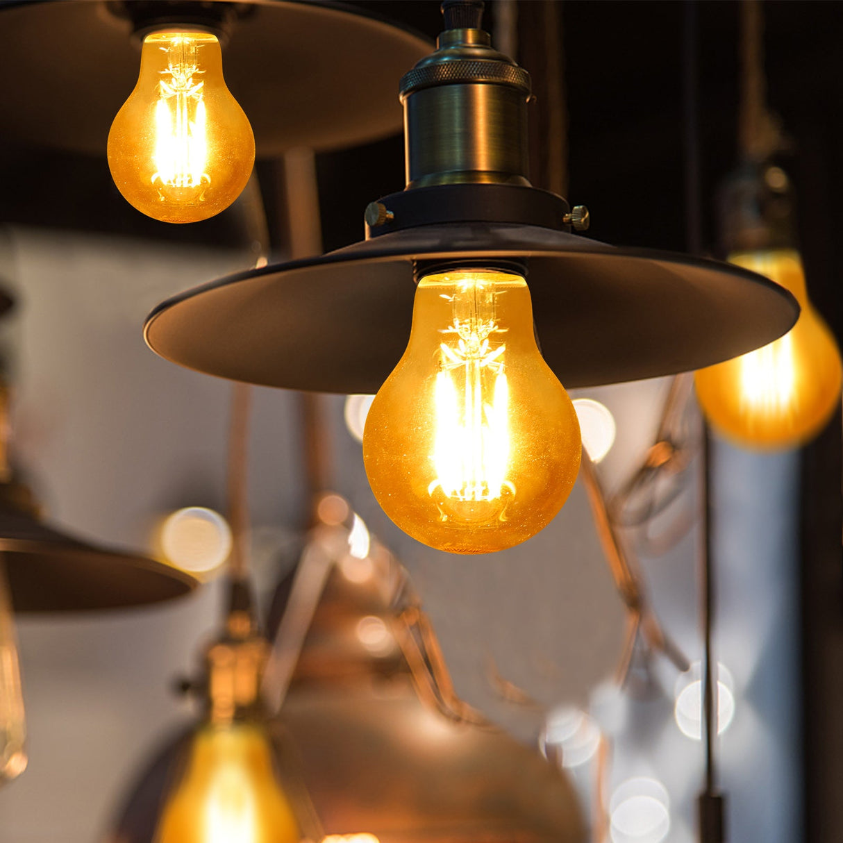 Gloeilamp E27 10 stuks | LED 8W=63W warmwit | 850 Lumen - 2200K - amber glas - LEDPLANET.NL