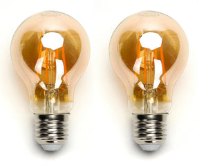 Glühbirne E27 2 Stück | 6W=45W Warmweiß | 2200K – bernsteinfarbenes Glas – LEDPLANET.NL