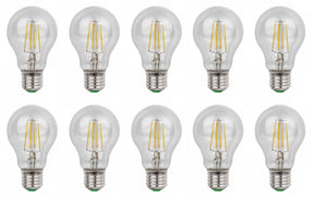 Gloeilamp E27 A60 10 stuks, LED 6W=60W traditioneel licht, 700 Lumen, daglichtwit 6500K